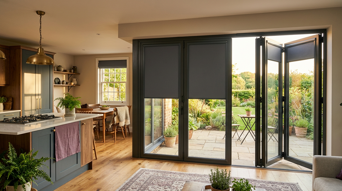 Bi-fold door blinds: solutions for wide openings