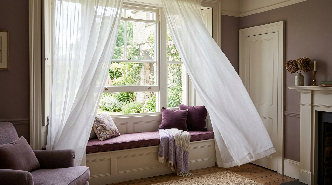 Voile curtains: light, privacy, and elegance
